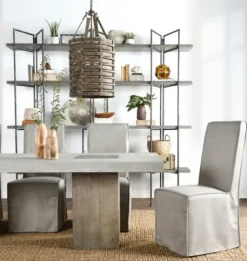 Dining Chairs-Kirkland's Home Slipcover Dining Chair Gray