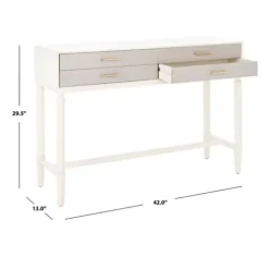 Entryway Furniture-Kirkland's Home Sloane Four-Drawer Console Table White