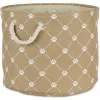 Baskets & Boxes-Kirkland's Home Small Beige Linen Book Box Tan