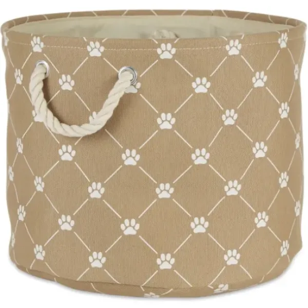 Baskets & Boxes-Kirkland's Home Small Beige Linen Book Box Tan