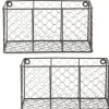 Wall Storage-Kirkland's Home Small Wall Hanging Chicken Wire Baskets, Set Of 2