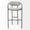 Bar Stools & Counter Height Stools-Kirkland's Home Smoke Arm Rest Upholstered Bar Stool Gray