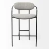 Bar Stools & Counter Height Stools-Kirkland's Home Smoke Arm Rest Upholstered Counter Stool Gray