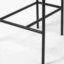 Bar Stools & Counter Height Stools-Kirkland's Home Smoke Arm Rest Upholstered Counter Stool Gray