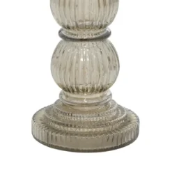 Candle Holders-Kirkland's Home Smoke Glass Pillar Candle Holders, Set Of 3 Gray