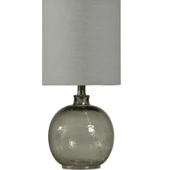 Table Lamps-Kirkland's Home Smoke Spanish Glass Ball Mini Table Lamp Gray