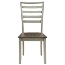 Dining Chairs-Kirkland's Home Smoked Honey And Alabaster Dining Chairs, Set Of 2 Ivory/Brown