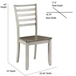 Dining Chairs-Kirkland's Home Smoked Honey And Alabaster Dining Chairs, Set Of 2 Ivory/Brown
