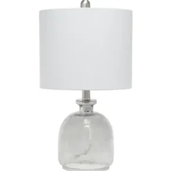 Table Lamps-Kirkland's Home Smokey Hammered Glass Shade Table Lamp Gray