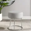 Benches & Ottomans-Kirkland's Home Smokey Velvet Vanity Stool Gray