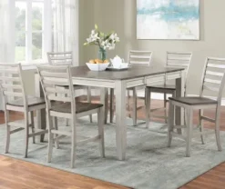 Dining Tables-Kirkland's Home Smoky Alabaster Wooden 7-Pc. Dining Set Gray/Brown