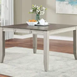 Dining Tables-Kirkland's Home Smoky Alabaster Wooden 7-Pc. Dining Set Gray/Brown