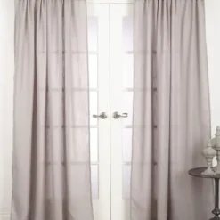Curtains & Drapes-Kirkland's Home Smoky Blackout Curtain Panel Set, 84 In. Gray