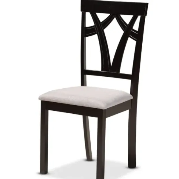 Dining Tables-Kirkland's Home Smoky Gray Upholstered Swoop Back 5-Pc. Dining Set