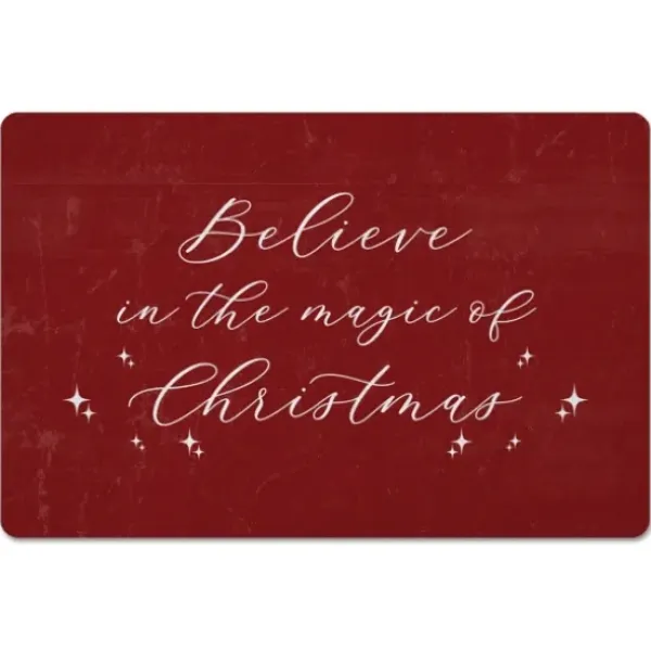 Kitchen & Floor Mats-Kirkland's Home Snowflakes Christmas Kitchen Mat Blue