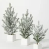 Arrangements & Greenery-Kirkland's Home Snowy Pine White Potted Christmas Trees, Set Of 3 Green/White