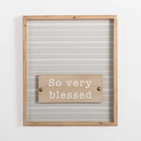 Wall Quotes & Signs-Kirkland's Home So Very Blessed Wall Plaque Tan/Gray