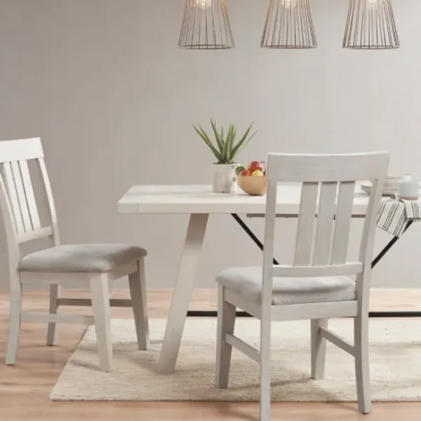 Dining Chairs-Kirkland's Home Sofia White High Back Dining Chairs, Set Of 2 Gray