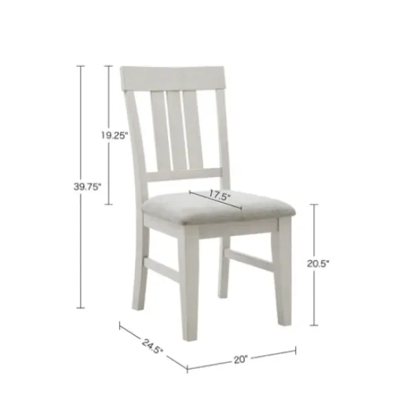 Dining Chairs-Kirkland's Home Sofia White High Back Dining Chairs, Set Of 2 Gray