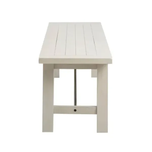 Dining Chairs-Kirkland's Home Sofia Wooden Dining Bench With Metal Bars White
