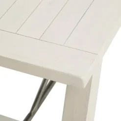 Dining Chairs-Kirkland's Home Sofia Wooden Dining Bench With Metal Bars White