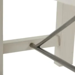 Dining Chairs-Kirkland's Home Sofia Wooden Dining Bench With Metal Bars White