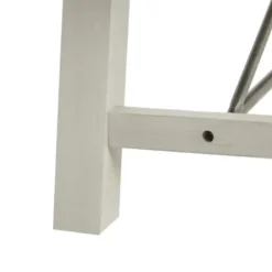 Dining Chairs-Kirkland's Home Sofia Wooden Dining Bench With Metal Bars White