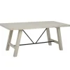 Dining Tables-Kirkland's Home Sofia Wooden Dining Table With Metal Bars White