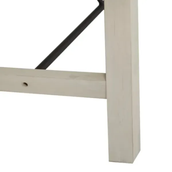 Dining Tables-Kirkland's Home Sofia Wooden Dining Table With Metal Bars White