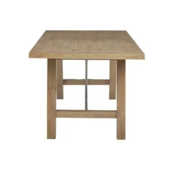 Dining Tables-Kirkland's Home Sofia Wooden Dining Table With Metal Bars Tan
