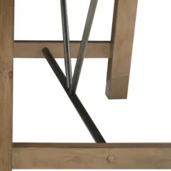 Dining Tables-Kirkland's Home Sofia Wooden Dining Table With Metal Bars Tan