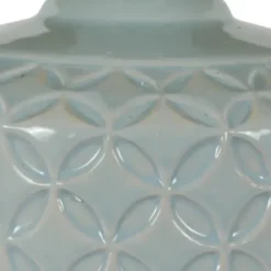 Table Lamps-Kirkland's Home Soft Blue Embossed Ceramic Table Lamps, Set Of 2 White
