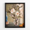 Framed Art-Kirkland's Home Soft Floral Vase Framed Art Print Green/Ivory