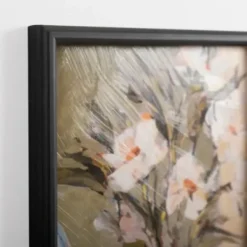 Framed Art-Kirkland's Home Soft Floral Vase Framed Art Print Green/Ivory