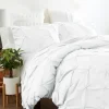 Duvets-Kirkland's Home Soft Pinched 3-Pc. Queen Duvet Cover Set White