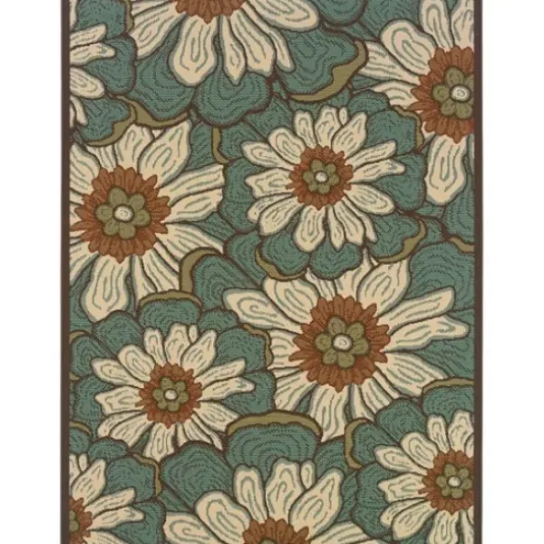 Outdoor Rugs-Kirkland's Home Soft Silver Trellis Outdoor Area Rug, 4X6 Gray/White