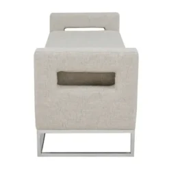 Benches & Ottomans-Kirkland's Home Soft Storage Bench With Open Sides Gray