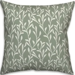 Pillows-Kirkland's Home Soft Turquoise Floral Print Pillow Green