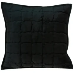 Pillows-Kirkland's Home Solid Quilted Pillow Black