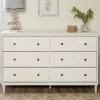 Dressers & Chests-Kirkland's Home Solid Wood 6-Drawer Dresser White