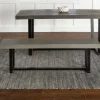 Dining Chairs-Kirkland's Home Solid Wood Two-Tone Dining Bench Gray