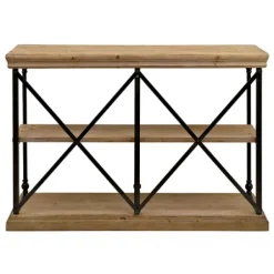 Entryway Furniture-Kirkland's Home Sonoma Two-Tier Console Table Tan
