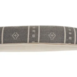 Pillows-Kirkland's Home Southwestern Geo Lumbar Pillow Gray
