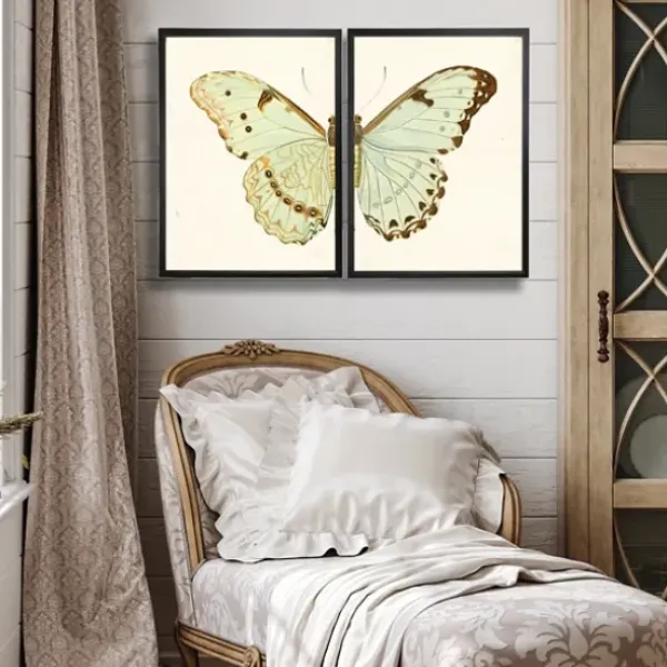 Framed Art-Kirkland's Home Spa Butterfly Framed Art Prints, Set Of 2 Multi