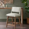 Bar Stools & Counter Height Stools-Kirkland's Home Speckled Boomerang Modern Counter Stool Gray
