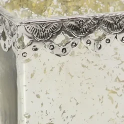 Candle Holders-Kirkland's Home Speckled 2-Pc. Candle Holder Set Silver