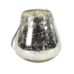 Candle Holders-Kirkland's Home Speckled Votive Candle Holders, Set Of 3 Silver