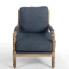 Accent Chairs-Kirkland's Home Spencer Spindle Armchair Blue