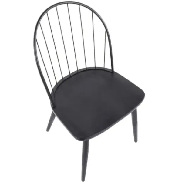 Dining Chairs-Kirkland's Home Spindle High Back Dining Chairs, Set Of 2 Black