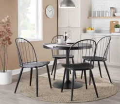 Dining Chairs-Kirkland's Home Spindle High Back Dining Chairs, Set Of 2 Black